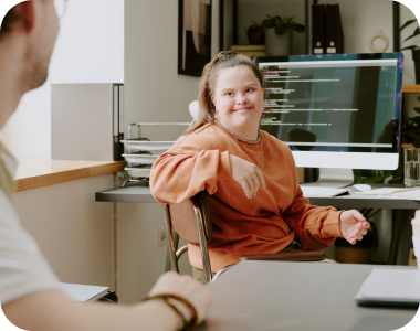 Self-advocates participating in a disability advocacy activity