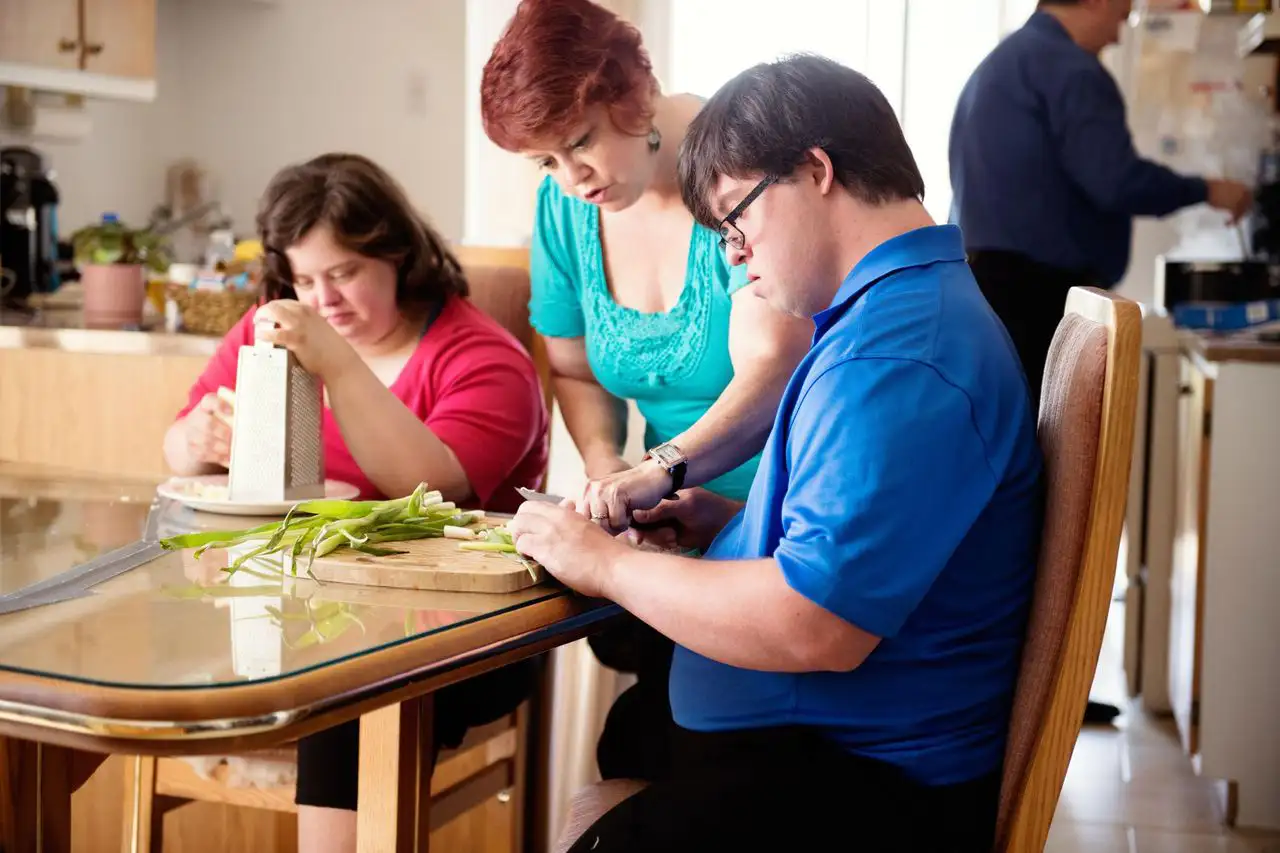 Adult receiving culinary support through The Arc Southern Chesapeake